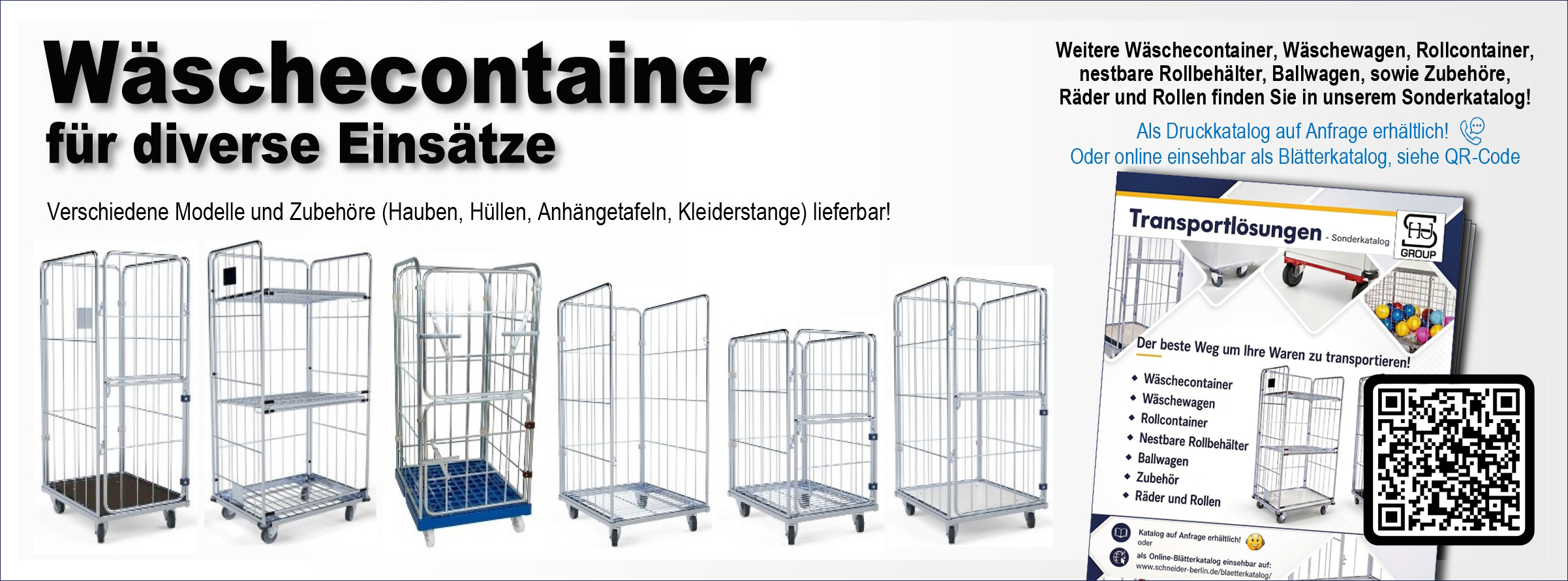 Sonderlatalog Wäsche-& Rollcontainer, Ballwagen, Rollbehälter und Zubehöre